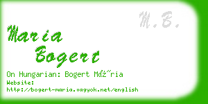 maria bogert business card